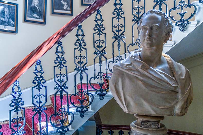 Spiral staircase up to the Medical Society of London